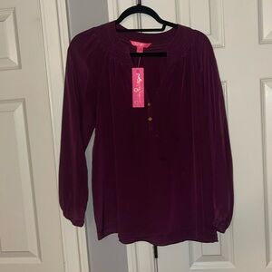 Elesa Top in cherry canache - perfect for Christmas